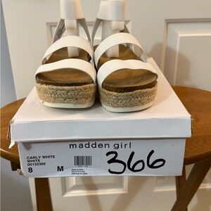 Madden Girl White Espadrille Platform Espadrilles